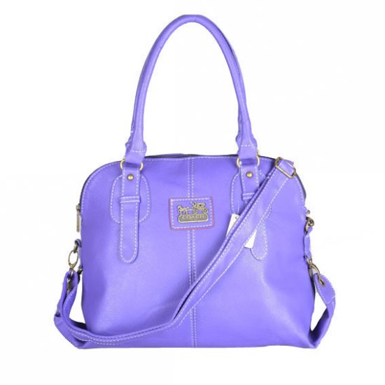 Coach Logo Charm Small Purple Satchels DWI - Click Image to Close